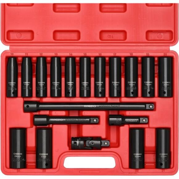 Complete 1/2-Inch Drive Deep Impact Socket Set, Metric - Picture 2 of 8